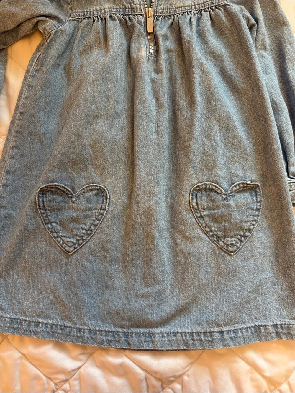 GAP Denim Dress with Heart Pockets